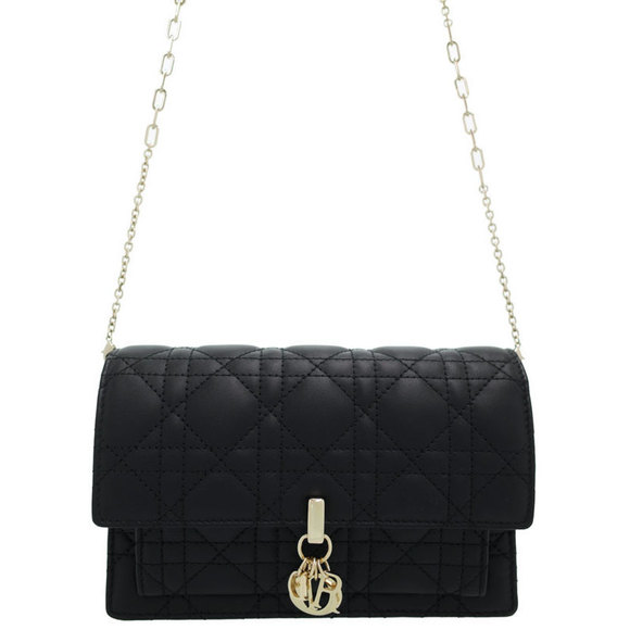 Christian Dior Pouch Chain Shoulder Bag Black - Picture 1 of 9